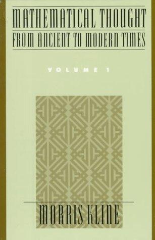 Cover of Mathematical Thought from Ancient to Modern Times