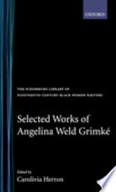 Cover of Selected Works of Angelina Weld Grimké