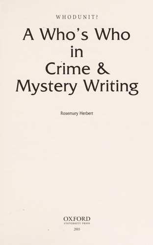 Cover of Whodunit?