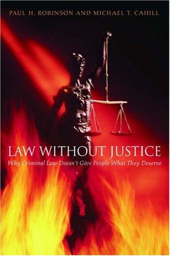 Cover of Law without justice