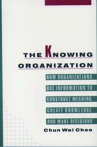 Cover of The knowing organization