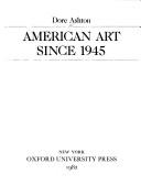 Cover of American art since 1945