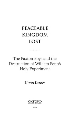 Cover of Peaceable kingdom lost