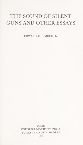 Cover of The sound of silent guns and other essays