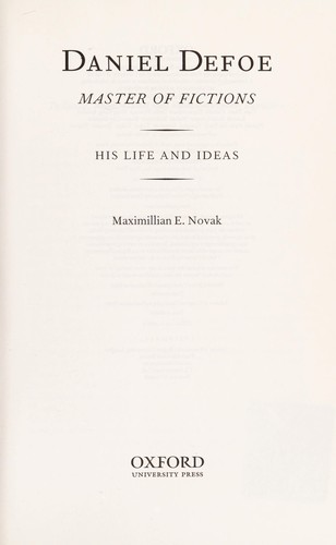 Cover of Daniel Defoe