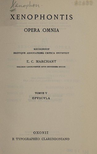 Cover of Xenophontis opera omnia