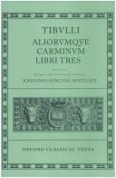 Cover of Tibulli Aliorumque Carminum Libri Tres
