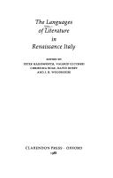 Cover of The Languages of literature in Renaissance Italy