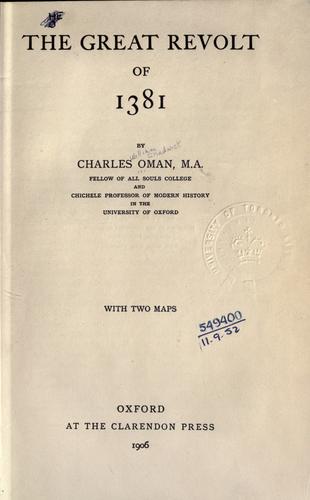Cover of The great revolt of 1381