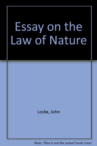 Cover of Essays on the law of nature
