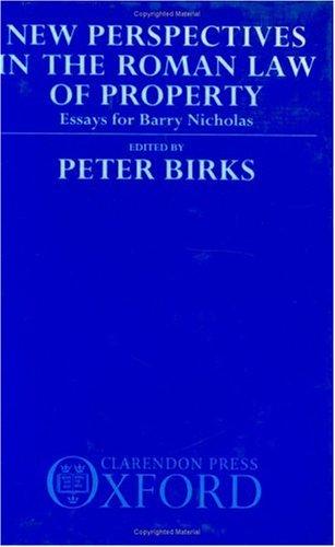 Cover of New perspectives in the Roman law of property