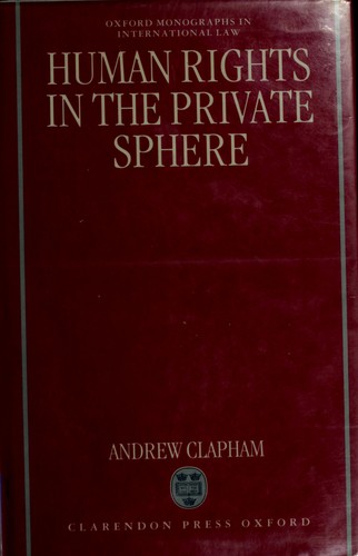 Cover of Human rights in the private sphere