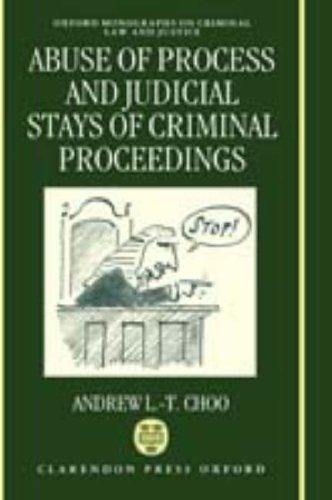 Cover of Abuse of process and judicial stays of criminal proceedings