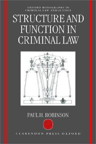 Cover of Structure and function in criminal law