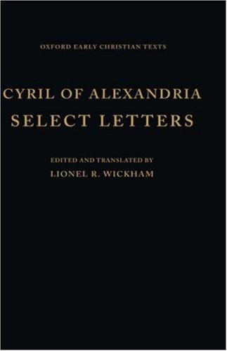 Cover of Cyril of Alexandria, select letters