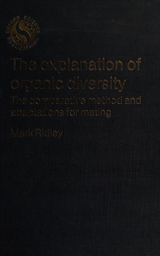 Cover of Thee xplanation of organic diversity