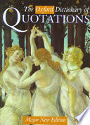 Cover of The Oxford Dictionary of Quotations