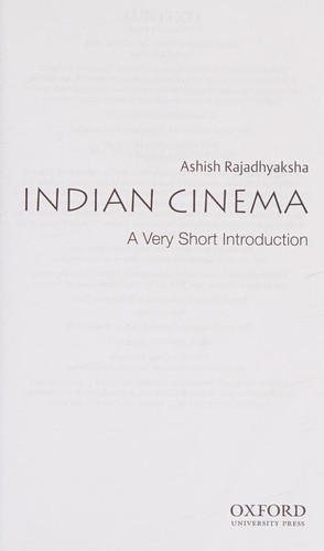 Cover of Indian Cinema: A Very Short Introduction (Very Short Introductions)