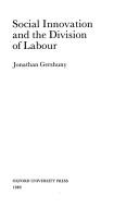 Cover of Social innovation and the division of labour