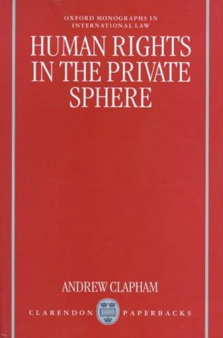 Cover of Human Rights in the Private Sphere (Oxford Monographs in International Law)