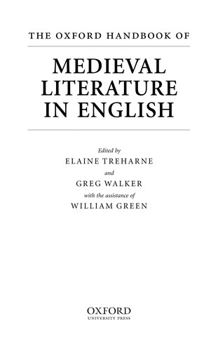 Cover of The Oxford handbook of medieval literature in English