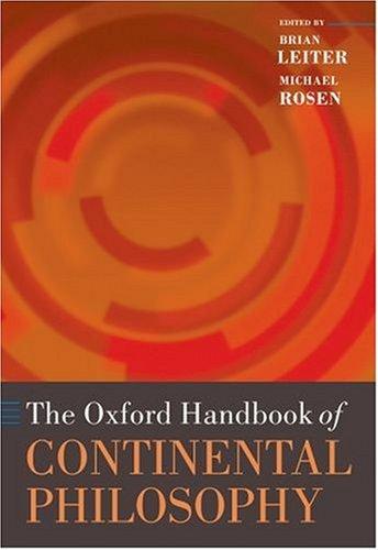 Cover of The Oxford handbook of continental philosophy