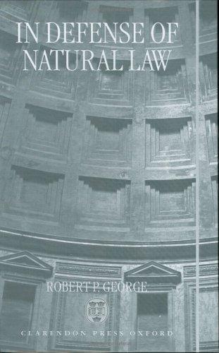 Cover of In defense of natural law