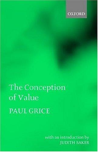 Cover of The Conception of Value