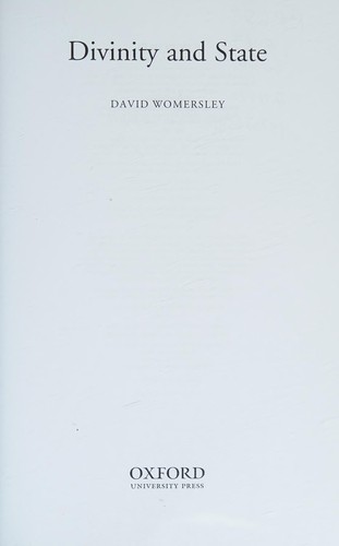 Cover of Divinity and state