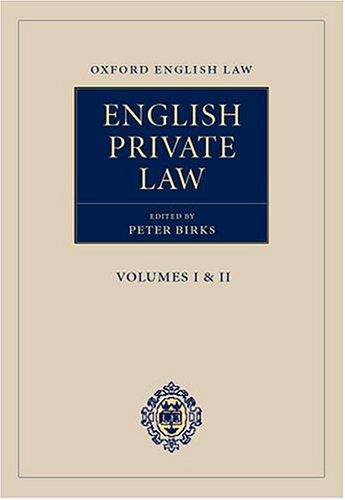 Cover of English Private Law