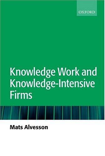 Cover of Knowledge work and knowledge-intensive firms
