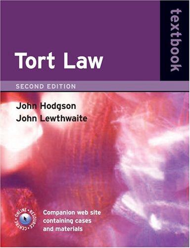 Cover of Tort Law Textbook