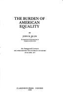 Cover of The burden of American equality