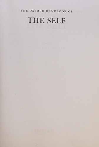 Cover of The Oxford handbook of the self