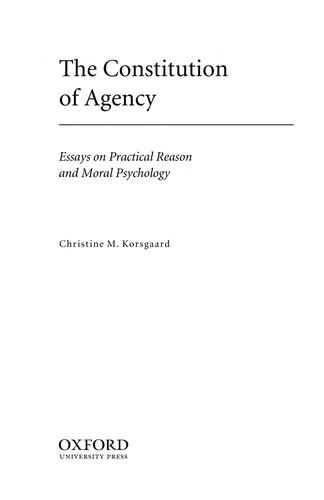 Cover of The constitution of agency
