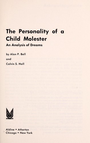 Cover of The personality of a child molester