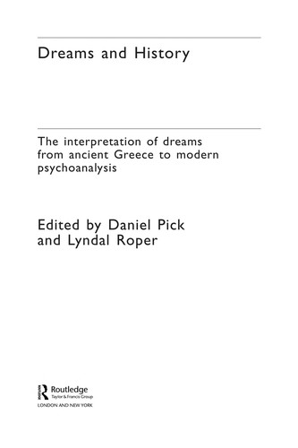 Cover of Dreams and history