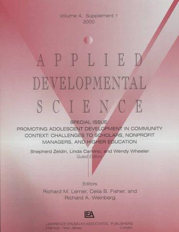Cover of Promoting Adolescent Development in Community Context