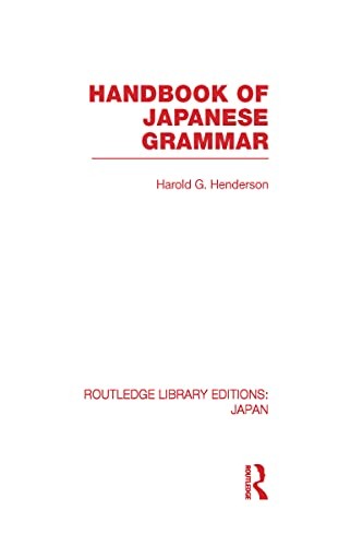 Cover of Handbook of Japanese grammar