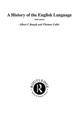Cover of A History of the English Language