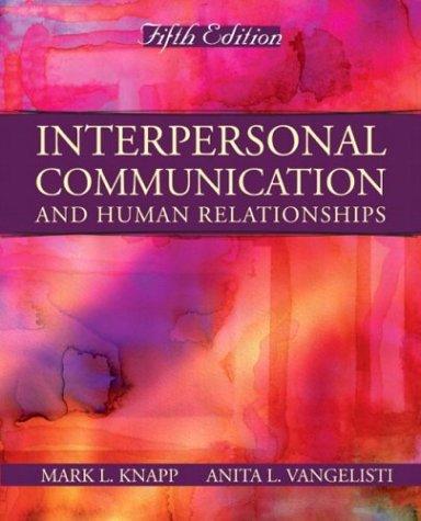 Cover of Interpersonal communication and human relationships
