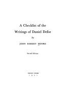 Cover of A checklist of the writings of Daniel Defoe