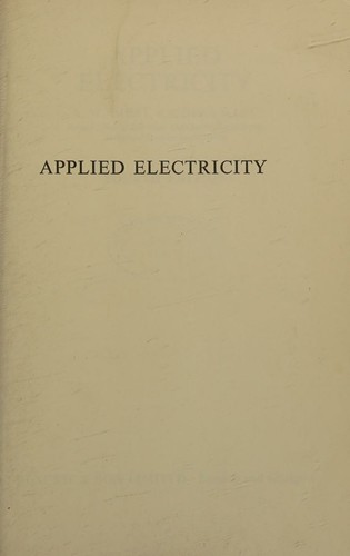Cover of Applied electricity