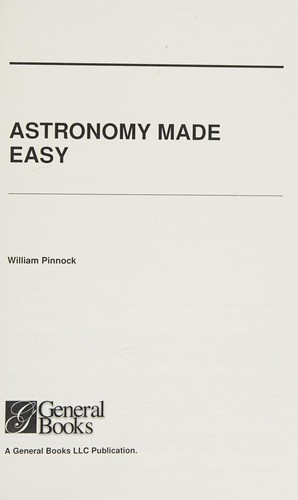 Cover of Astronomy made easy