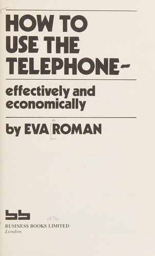 Cover of How to Use the Telephone