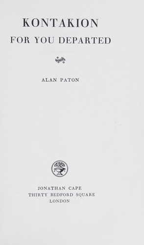 Cover of Kontakion for you departed