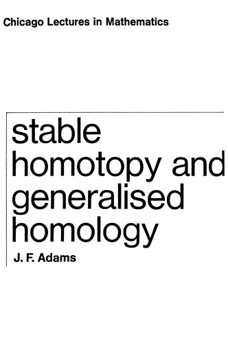 Cover of Stable homotopy and generalised homology