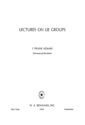 Cover of Lectures on Lie groups