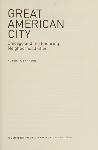 Cover of Great American city