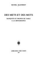 Cover of Des mets et des mots